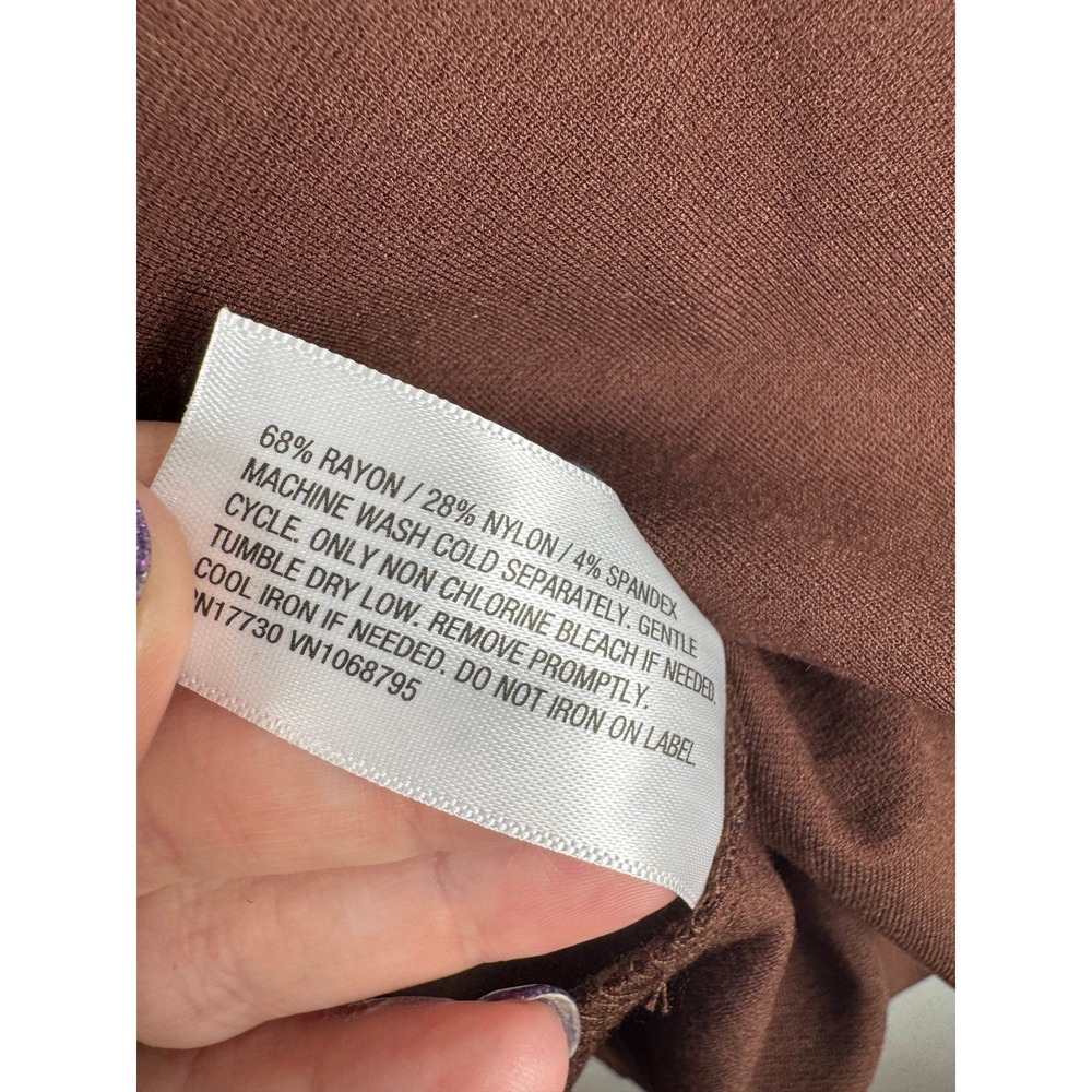 A New Day Dark Brown Button Down Vest XXL Scoop Neck Sleeveless Top P66XG0 - Picture 5 of 5